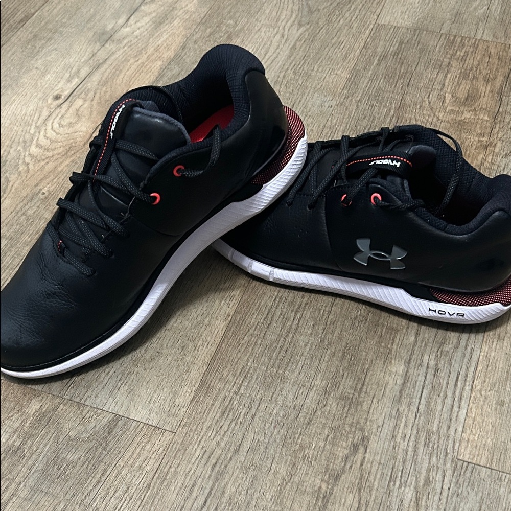 Under Armour Men's Black and Red Golf shoes